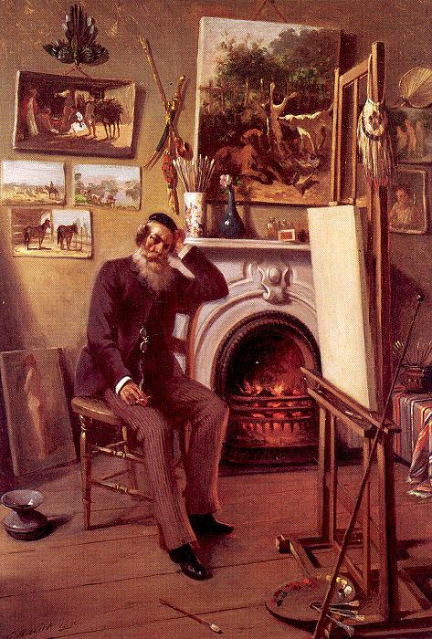 Narjot, Ernest Self-Portrait in the Artist's Studio oil painting picture